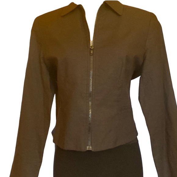 francess & rita Jackets & Blazers - Francess & Rita linen/silk zip up lightweight vintage jacket